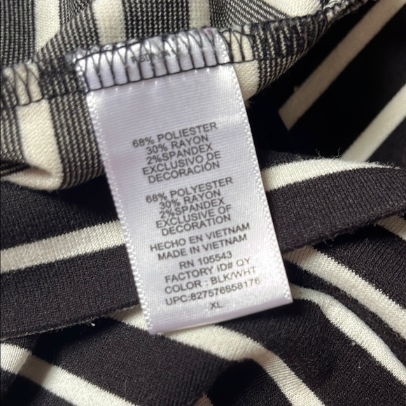 Peter Som Black and White Striped Top - Picture 6 of 7